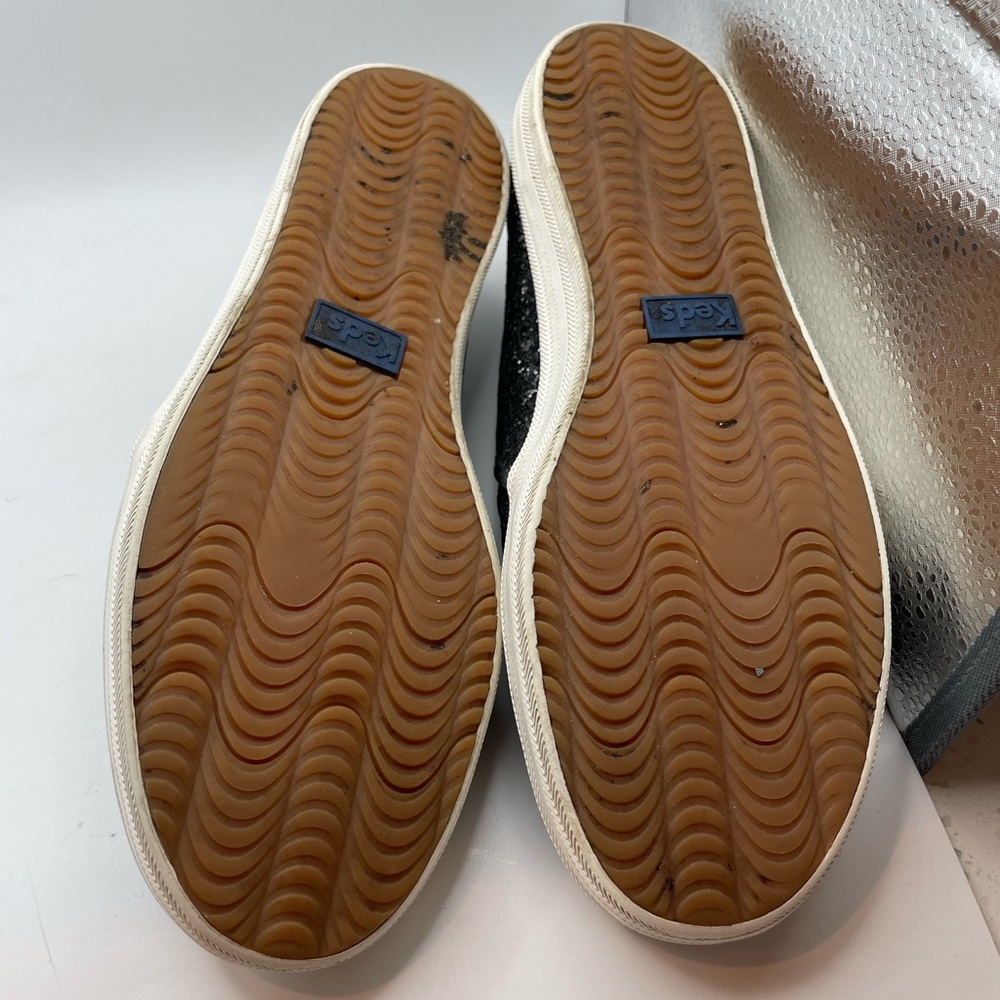 Keds x Kate Spade black sparkly loafers women’s 8 - Picture 8 of 9
